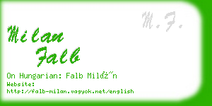 milan falb business card